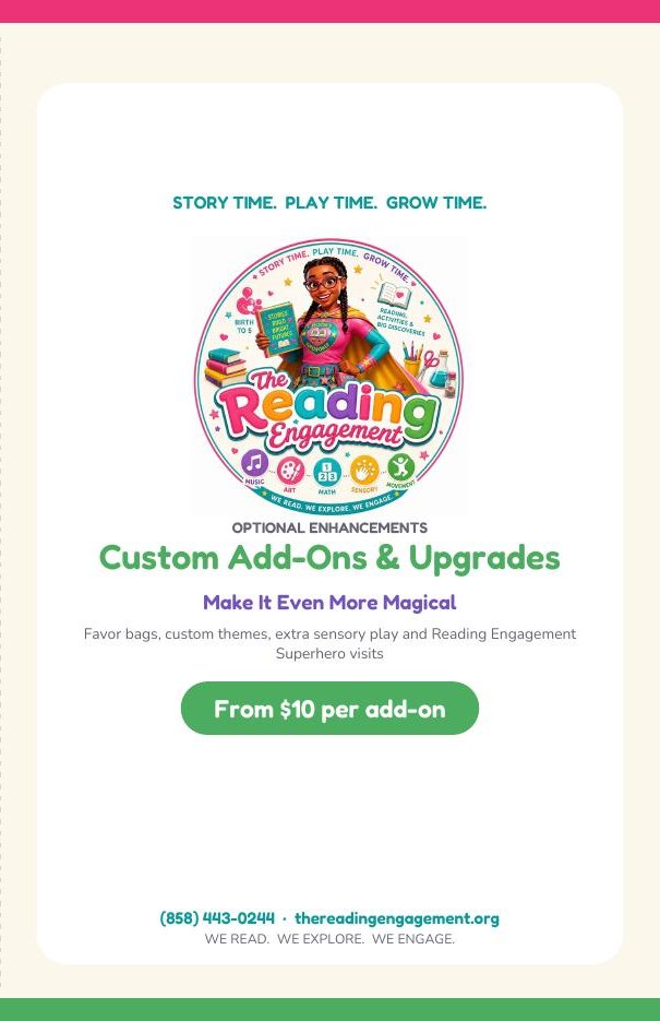 Custom Add-Ons & Upgrades brochure — front cover
