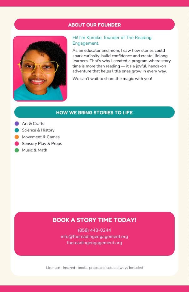 Neighborhood Nest brochure — back panel
